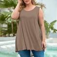 thumbnail image 2 of Tank Tops for Women Plus Size Solid Sleeveless Loose Summer Vests, 2 of 5