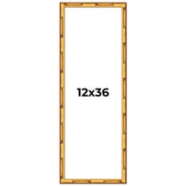 12x36 Frame Gold Bamboo Picture Frame - Modern Photo Frame Includes UV Acrylic Shatter Guard Front,