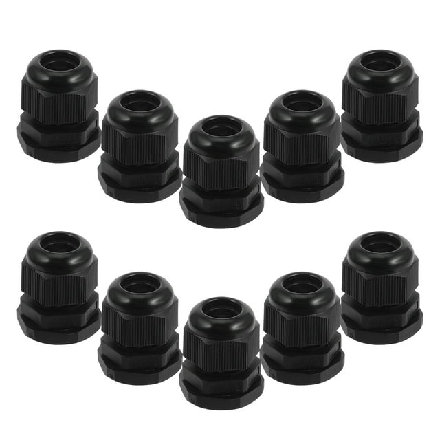 10pcs Nylon Cable Glands Waterproof Connectors For 6-12mm Cable Weatherproof Plastic Cable Glands Joints Wire Protectors