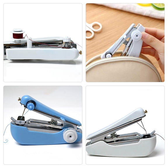 LOLIPPYY 2Pcs Multi Functional Small Sewing Machine Set with Thread for Clothing and Textile Repair