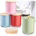 thumbnail image 1 of 4pcs Velas Aromaticas, Velas de Vidrio de Colores, 160g Velas Aromáticas Relajantes, Duración 40 horas, Cera de Soja, para San Valentín, Cumpleaños, Aniversarios, Regalo de Cumpleaños, 1 of 3