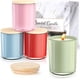 thumbnail image 1 of 4pcs Velas Aromaticas, Velas de Vidrio de Colores, 160g Velas Aromáticas Relajantes, Duración 40 horas, Cera de Soja, para San Valentín, Cumpleaños, Aniversarios, Regalo de Cumpleaños, 1 of 3