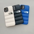 thumbnail image 3 of Lujo la cara norte 3D abajo chaqueta de la caja del teléfono para el iPhone 11 12 13 Pro Max a prueba de golpes de silicona suave cubierta de la caja de protección de la Cámara HEL4, 3 of 4