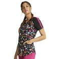 thumbnail image 4 of Cherokee Infinity Scrubs Top For Women V-Neck Print CK645, M, Geo Nouveau, 4 of 5