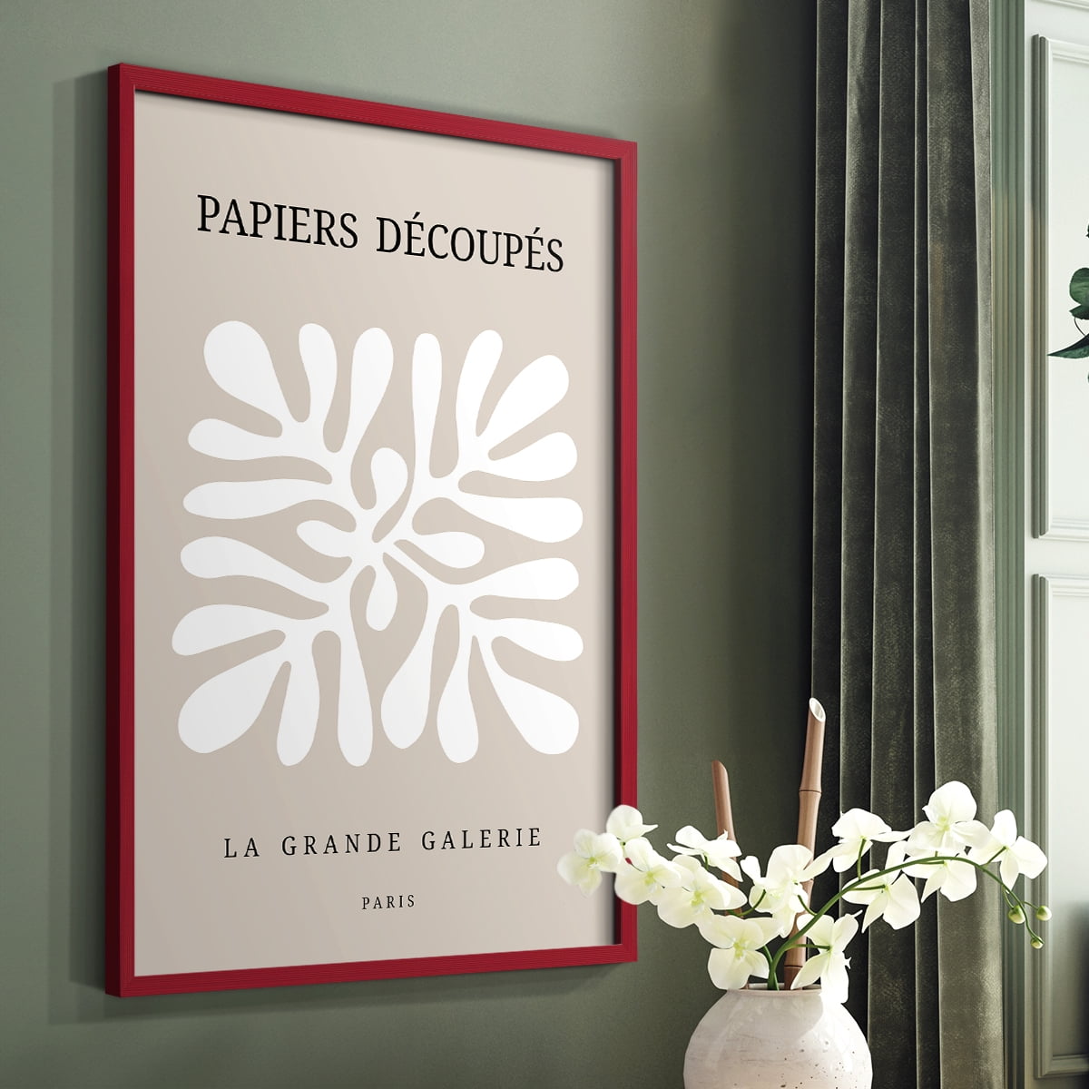 Matisse CCCLXXXVII in Red Solid Wood 11 x 14 Framed Print