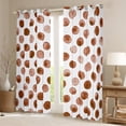 thumbnail image 2 of Manfei Geometric Circular Dot Blackout Curtains Set of 2 (52x84 Each),Modern Geometric Art Window Curtains,Brown White Curtains and Drapes For Kids,Luxury Bedroom Decor, 2 of 6