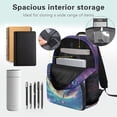 thumbnail image 4 of KUIFORTI Galaxy Moon Dragon Print Kids Backpack Large Capacity Lightweight School Bag with Side Pockets for Elementary Students Back to School Supplies for Boys, 4 of 7