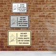thumbnail image 3 of Signs ByLITA Classic Framed Do Not Put Any Food, Waste or Fat Down The Drains Door or Wall Sign Easy Installation | Health And Safety | Building And Hospitality Sign (Ivory/Dark Brown) - Medium, 3 of 7