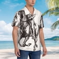 thumbnail image 2 of Lsque Cowboy Ride A Horse pattern Hawaiian Shirt for Men, Unisex Summer Beach Casual Short Sleeve Button Down Shirts-Medium, 2 of 9