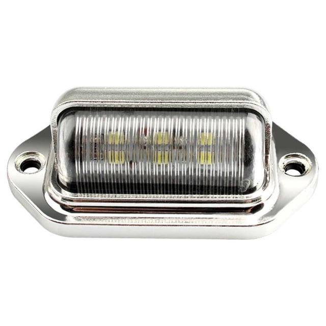 Kuymtek Matrícula coche lámpara lateral paso trasero 12-24V remolque camión 6LED 1 ud.