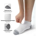 thumbnail image 3 of Honeysea 6 Pairs Ankle Socks for Women, Athletic Cushioned Running Socks Crew Socks for Women Men, 3 of 8