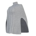 thumbnail image 6 of Wutalume Women's Lazy Style Loose Long Sleeve High Neck Solid Color Knitted Shawl Sweater, Warm Winter Pullover with Cozy Draped Design for Casual and Chic Looks,Gray M, 6 of 7