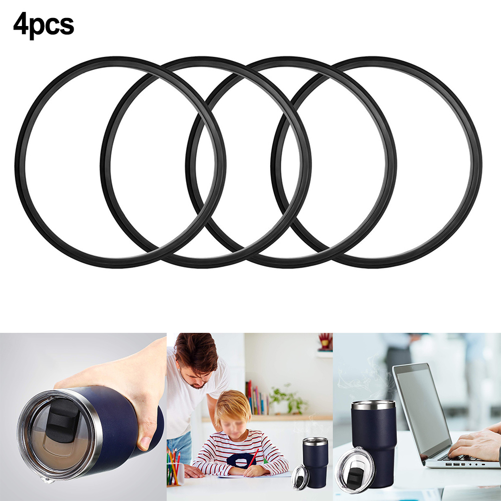 4Pcs Replacement Rubber Lid Seals O Shaped Resealable Lid Gaskets for 16oz & 20oz Insulated