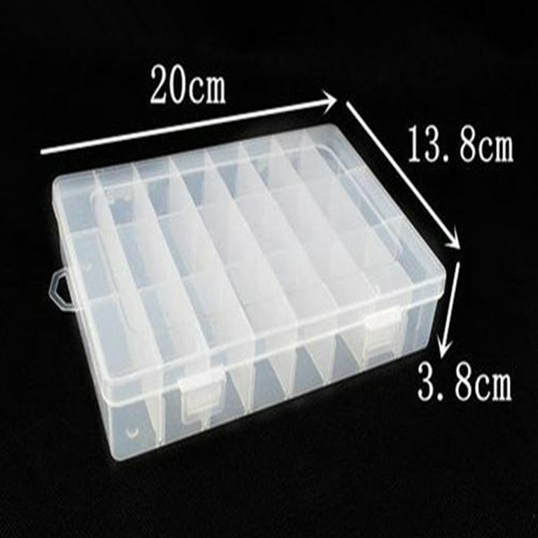 24 Slots Transparent Plastic Fishing Lure Box Fishing Tackle Storage Box, Size: #1526, Other