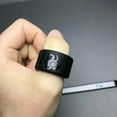 thumbnail image 3 of HOOUN US 13 Obsidian Rings For Men Dragon Finger Rings Big Rings, 3 of 5