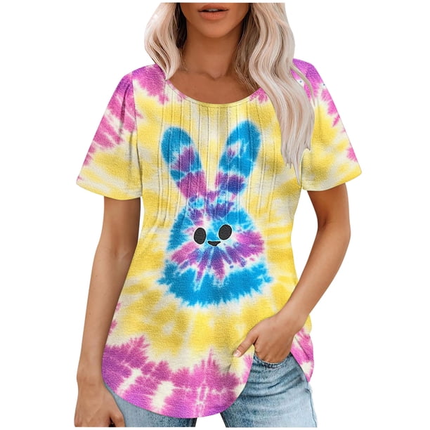 Tops de Ajuste Suelto para las Mujeres de Manga Corta Cuello Redondo Color Sólido, Estante de Imitación de Moda Casual