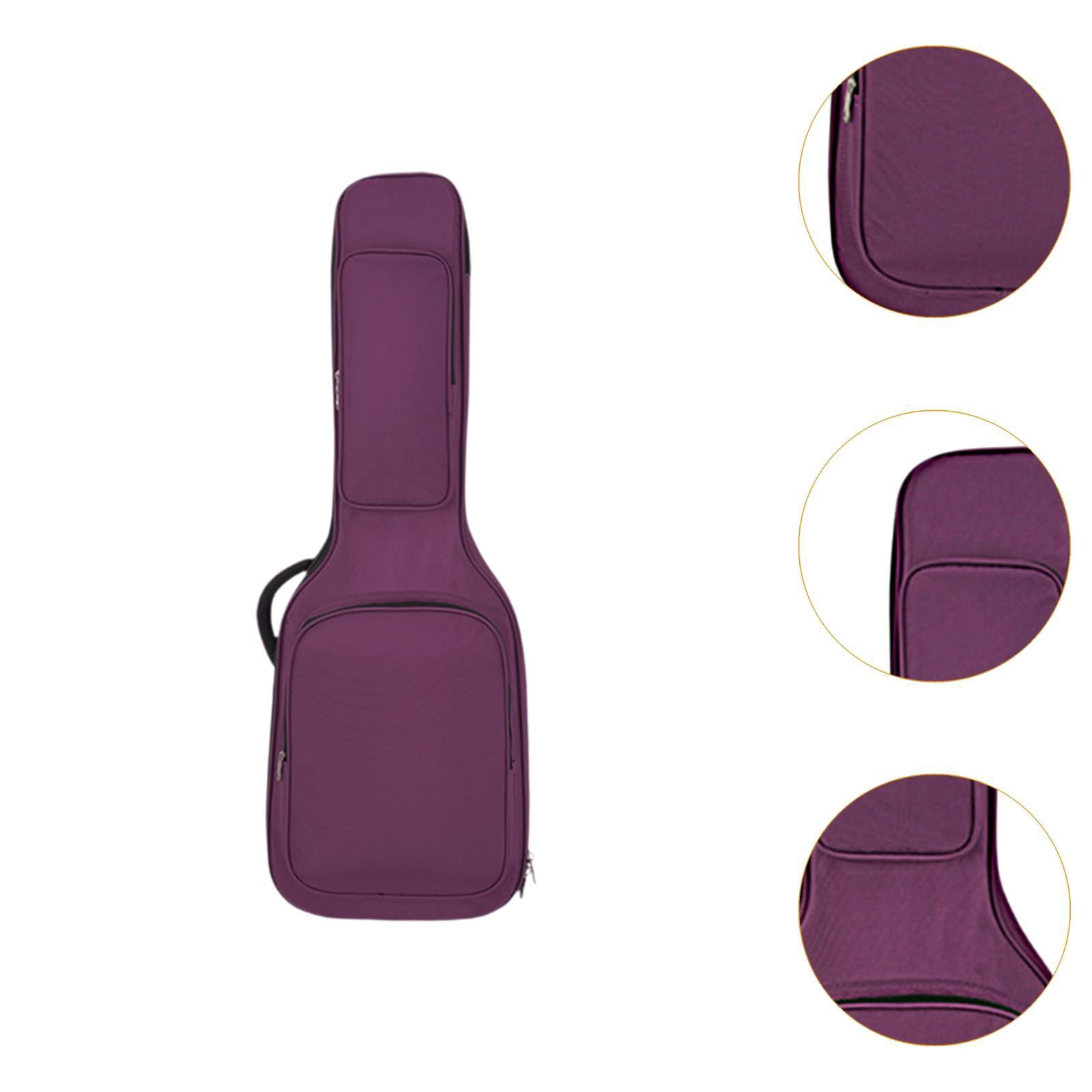 LeeQinersw Thickened Electric Guitar Bag, Acoustic Guitar Bag, Oxford Cloth Portable Guitar purple