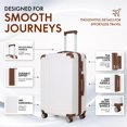 thumbnail image 2 of avobird 3-Piece ABS Hardshell Luggage Set – Lightweight and scratch-resistant, featuring silent 360° spinner wheels and TSA-approved locks, 20"/24"/28", White, 2 of 9