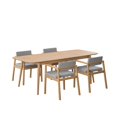 thumbnail image 1 of Juego de Comedor Extensible de Madera con 4 Sillas para 4 Personas, Mesa y Sillas para Comedor y Cocina, Midtown Concept Praga, Roble y Gris Claro, 1 of 5