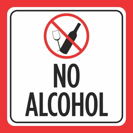 no alcohol print red white black bottle glass picture park