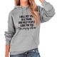 thumbnail image 2 of Sudadera con capucha Manga larga Cordón Suelto Cómodo Diseño de patrón de letras Poliéster Sudadera de mujer para uso diario Gris claro (letras negras) XL, 2 of 6