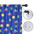 thumbnail image 4 of Blackout Kids Curtains,Alien UFO Bright Blue Pattern Children's Insulated Curtains Set Of 2,Bedroom Essentials,Toddler Room Decor 42"x84", 4 of 5