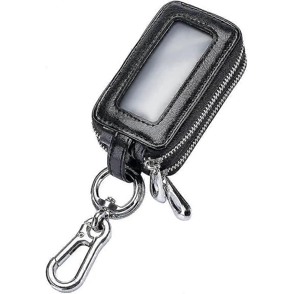 2 Compartments Key Case Women And Men Real Leather Key Case Holder With Double