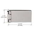 thumbnail image 5 of CRL EH85 Brushed Nickel Light Duty Frameless Cabinet Door Hinge - Square Corner Style - pack of 2, 5 of 6