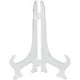 thumbnail image 1 of Portaplacas de plástico blanco, caballete transparente, soporte para fotografías, marco de fotografías y platos decorativos, ilustraciones de 17,5 cm en blanco (10 unidades), 1 of 5