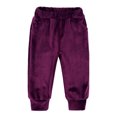 thumbnail image 3 of Honeeladyy Girls Velour Zip Up Hoodie Sweatsuit ,Solid Color Fleece Tracksuit Set Fall Winter Spring Jogger Suit Casual Outfits Christmas Gift Purple 12-13Years, 3 of 8