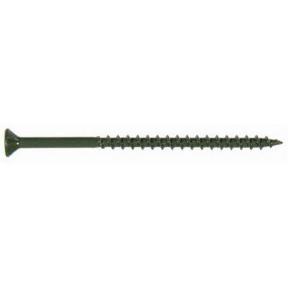 Deck Plus Wood & Deck Screws, Star Drive, Ceramic Green, #10 x 3.5-In., 25-Pk. -42589