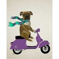 thumbnail image 2 of Fab Funky 26x32 Gold Ornate Wood Framed with Double Matting Museum Art Print Titled - Boxer On Moped, 2 of 4