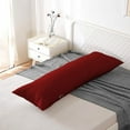 thumbnail image 2 of CCNY 1 Pc Body Pillow Case with Zipper Clouser Burgundy 21x56" Inch Solid 1000 TC 100% Egyptian Cotton Body Pillow Cover, 2 of 7