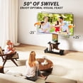 thumbnail image 5 of Universal Floor TV Stand for 32-60 Inch TVs up to 88 lbs, Modern Black TV Stand with Swivel Mount for Bedroom, 5 of 8