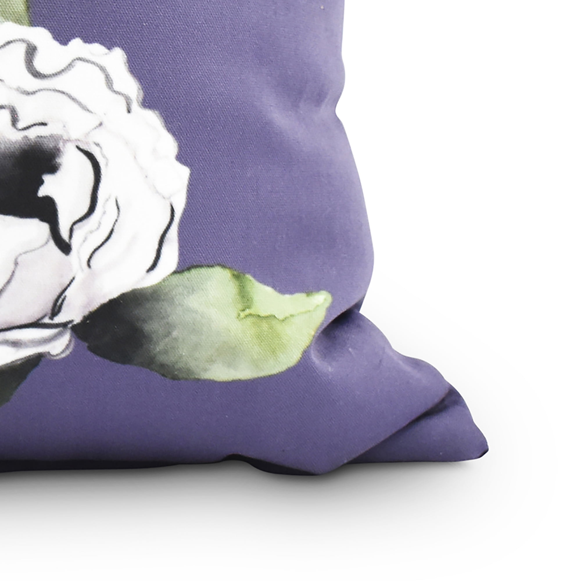 Radiant Rose 20 Inch Purple Floral Print Decorative Throw Pillow