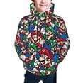 thumbnail image 5 of Lsque Mario Patten Youth Hoodie Sweatshirt Pullover with Kangaroo Pocket Boys and Girls Hoodie Warm Hoodie for Kids, 5 of 8