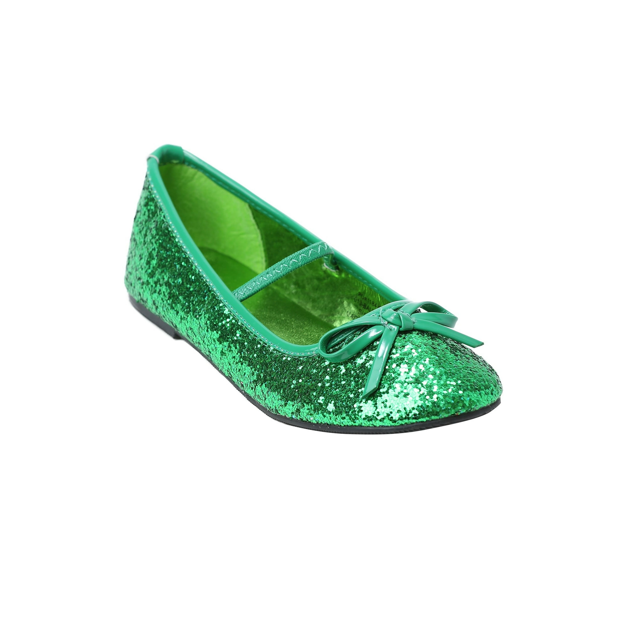 Girls Green Glitter Ballet Flats Walmart