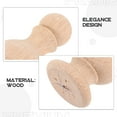 thumbnail image 4 of Foxnovo Wooden Finials Khaki Hand Carved Solid Wood Decorative Post Caps for Home 2Pcs, 4 of 7