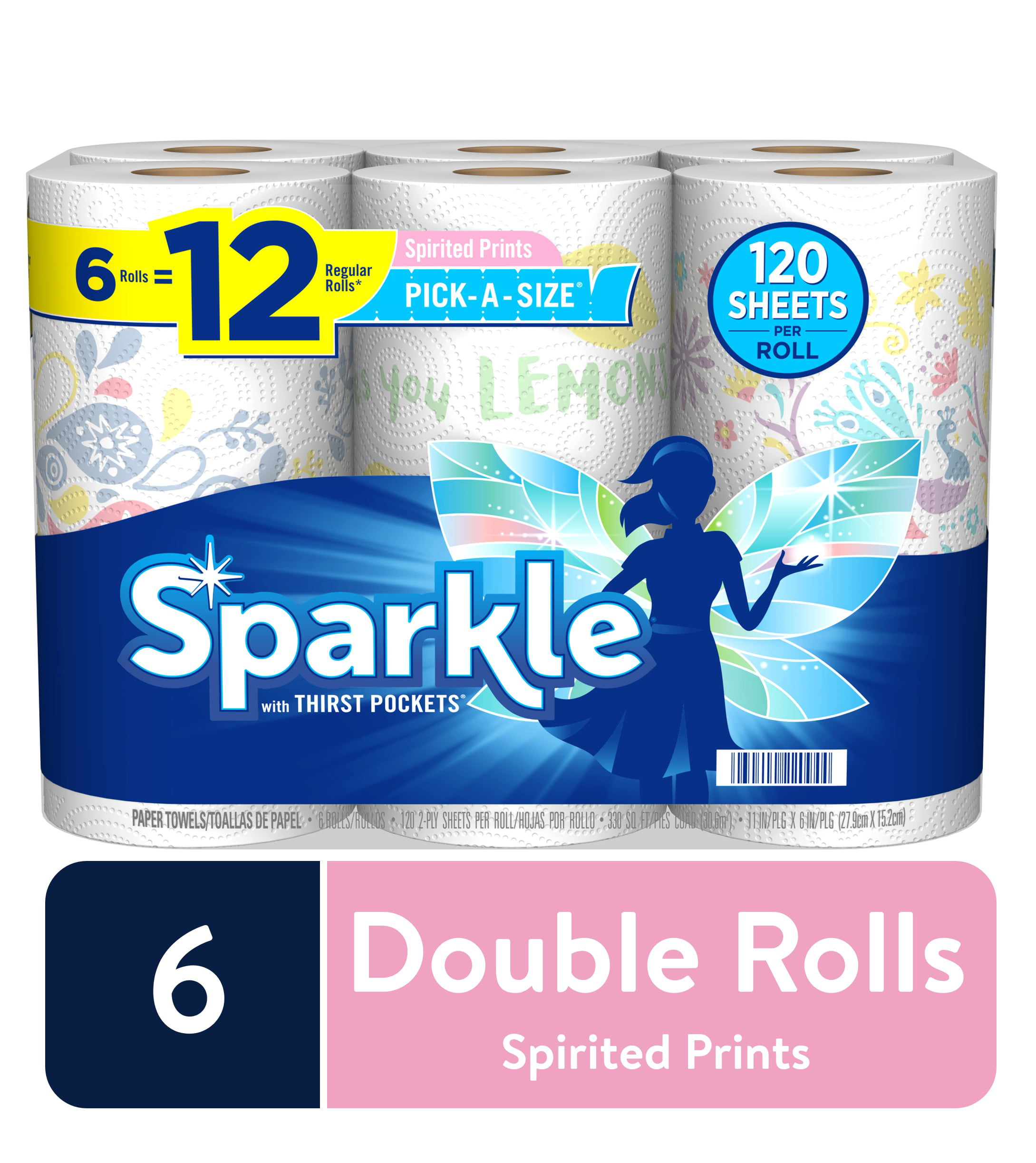 Sparkle paper towels with Thirst Pockets are specifically-designed to be st...