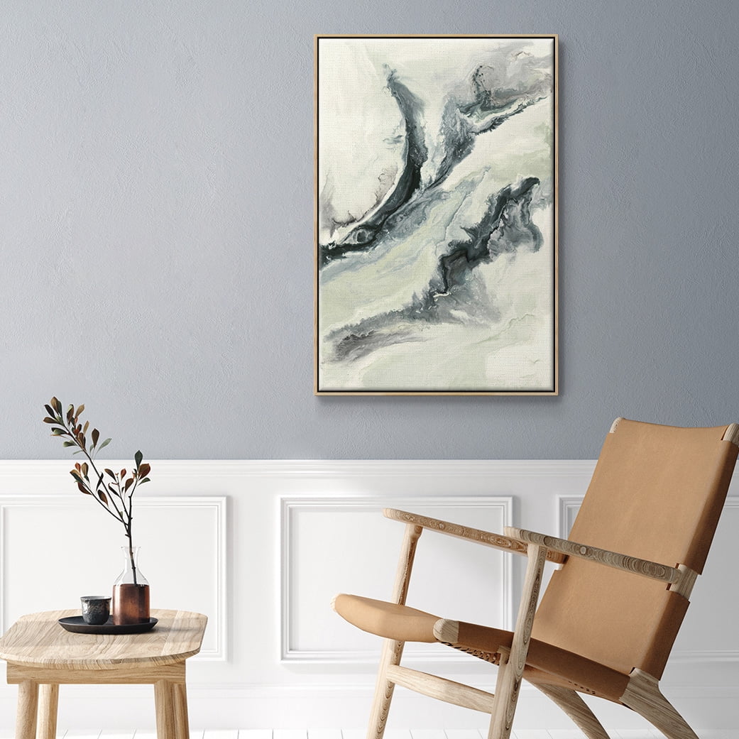 Untitled Framed Premium Gallery Wrapped Canvas - Ready to Hang - 25 x 37 - Natural Wood Floating Frame
