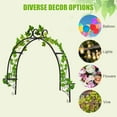thumbnail image 6 of SOPTY 38.6” x 40.1” Metal Garden Trellis for Climbing Plants Wall Mounted, Outdoor Garden Arch with 2 Planter Rings for Window Door, Vines Flowers Pot Trellis Plant Support for Ivy Roses Cucumbers, 6 of 9