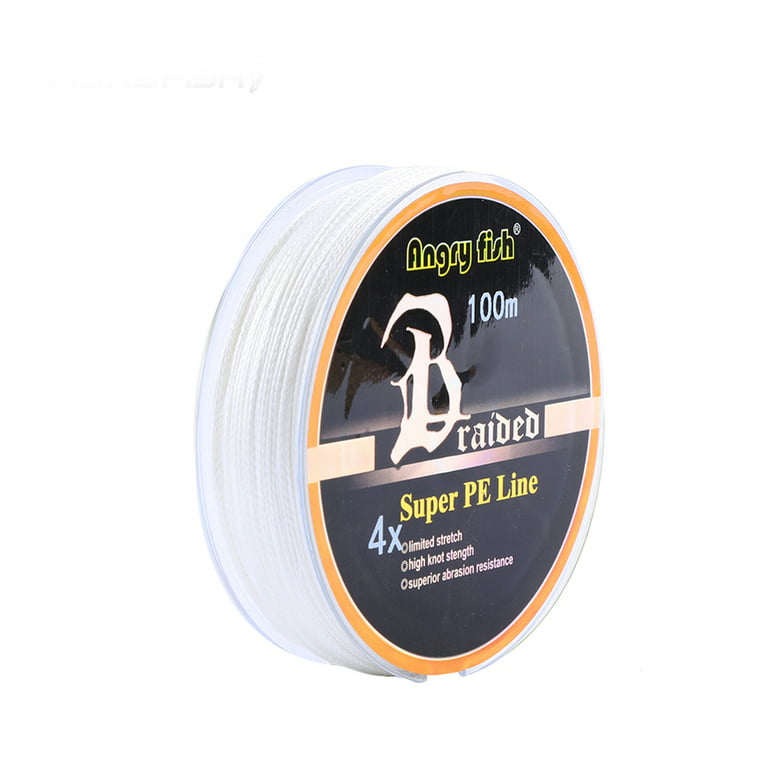 Diominate PE Line 4 Strands Braided 100m/109yds Super Strong Fishing Line  10LB-80LB White