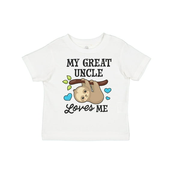 Inktastic My Great Uncle Loves Me with Sloth and Hearts Boys or Girls Toddler T-Shirt