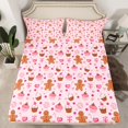 thumbnail image 2 of Feelyou Xmas Dessert Full Size Sheets, Cute Gingerbread Man Bed Sheets, Merry Christmas Sheet Sets, Lightweight Room Decor,4-Piece, 2 of 7