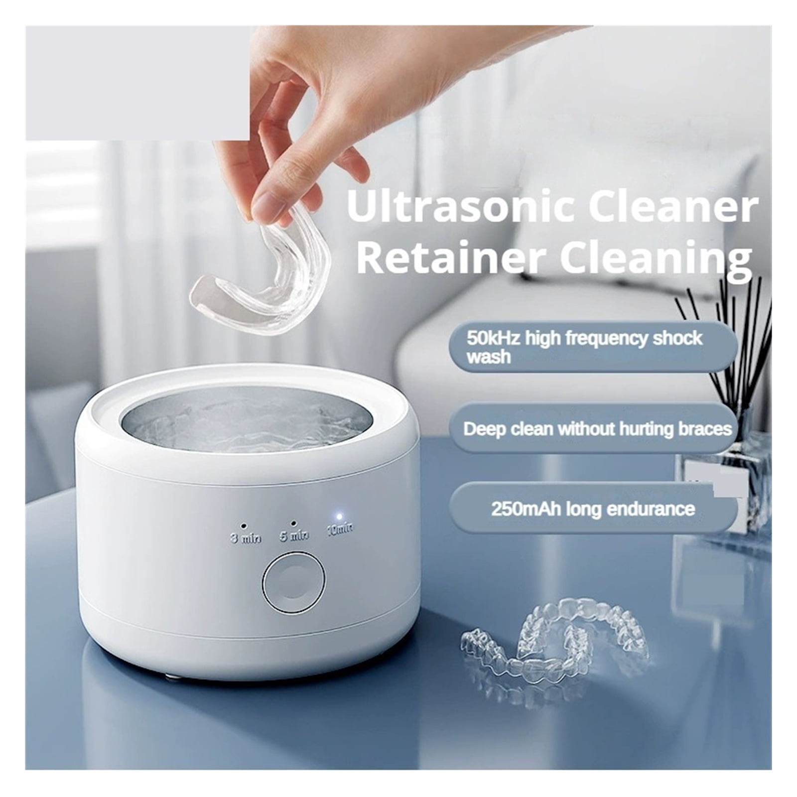 Multi-Function Ultrasonic Braces Cleaning Machine High Frequency Jewelry Invisible Cleaner Machine