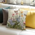 thumbnail image 3 of Creowell Flower Butterfly Pillow Covers for Home Sofa Couch Linen 24x24in, 3 of 5