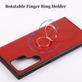 thumbnail image 5 of Stylish Slim PU Phone case for Samsung Galaxy A13 A23 A33 A53 4G 5G with Finger Ring Stand Comfortable to Grip Anti-Scratch Back Cover(Black,A23 5G), 5 of 7