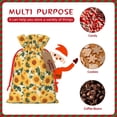 thumbnail image 7 of Fuzoiu Green Leaf Sunflower Print Christmas Gift Bag,Burlap Gift Bag with Drawstring Closure & Hang Tag,Perfect for Holidays, Birthdays, and Special Occasions-Small, 7 of 7