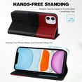 thumbnail image 3 of Allytech Wallet Case for iPhone 11 with Cute Cartoon Pattern, 3 Card Slots + 1 Cash Slot + Wrist Strap, Premium PU Leather Stand Magnetic Clasp Shockproof Protective Case, Black, 3 of 8