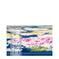 thumbnail image 5 of Unique Loom Bloom Collection Area Rug - Celosia (7' Round Multi/Green), 5 of 7